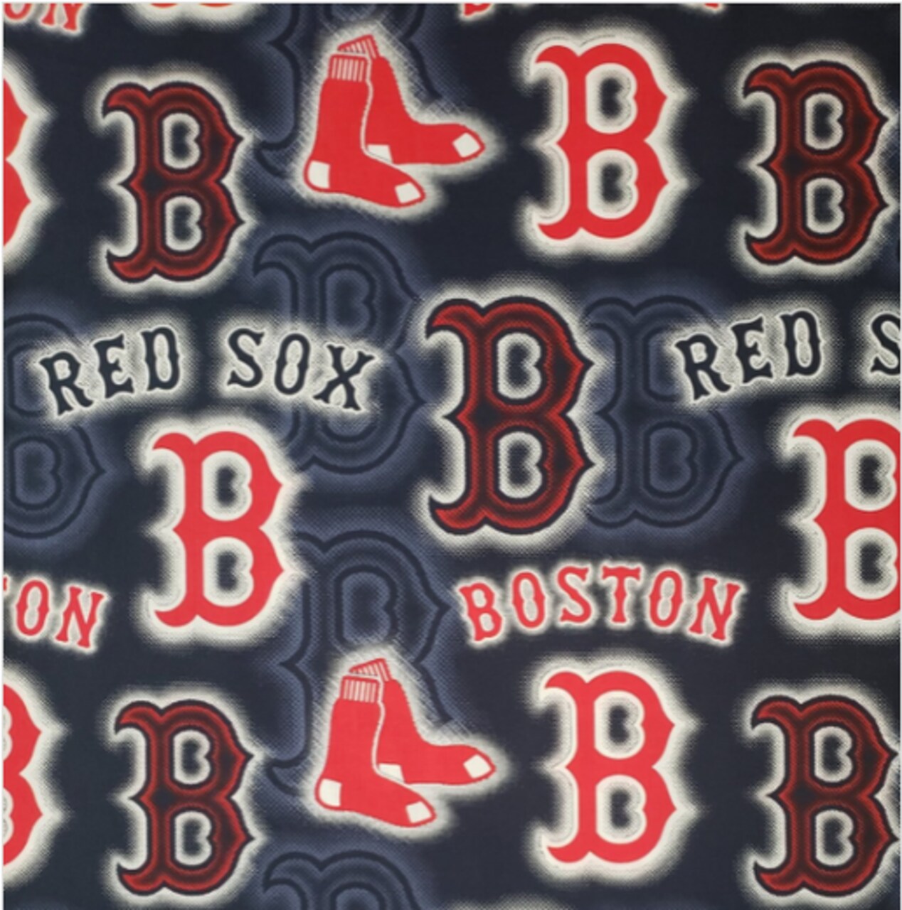 Licensed MLB Boston Red Sox Dot Print Cotton 60321B Fabric by the Yard